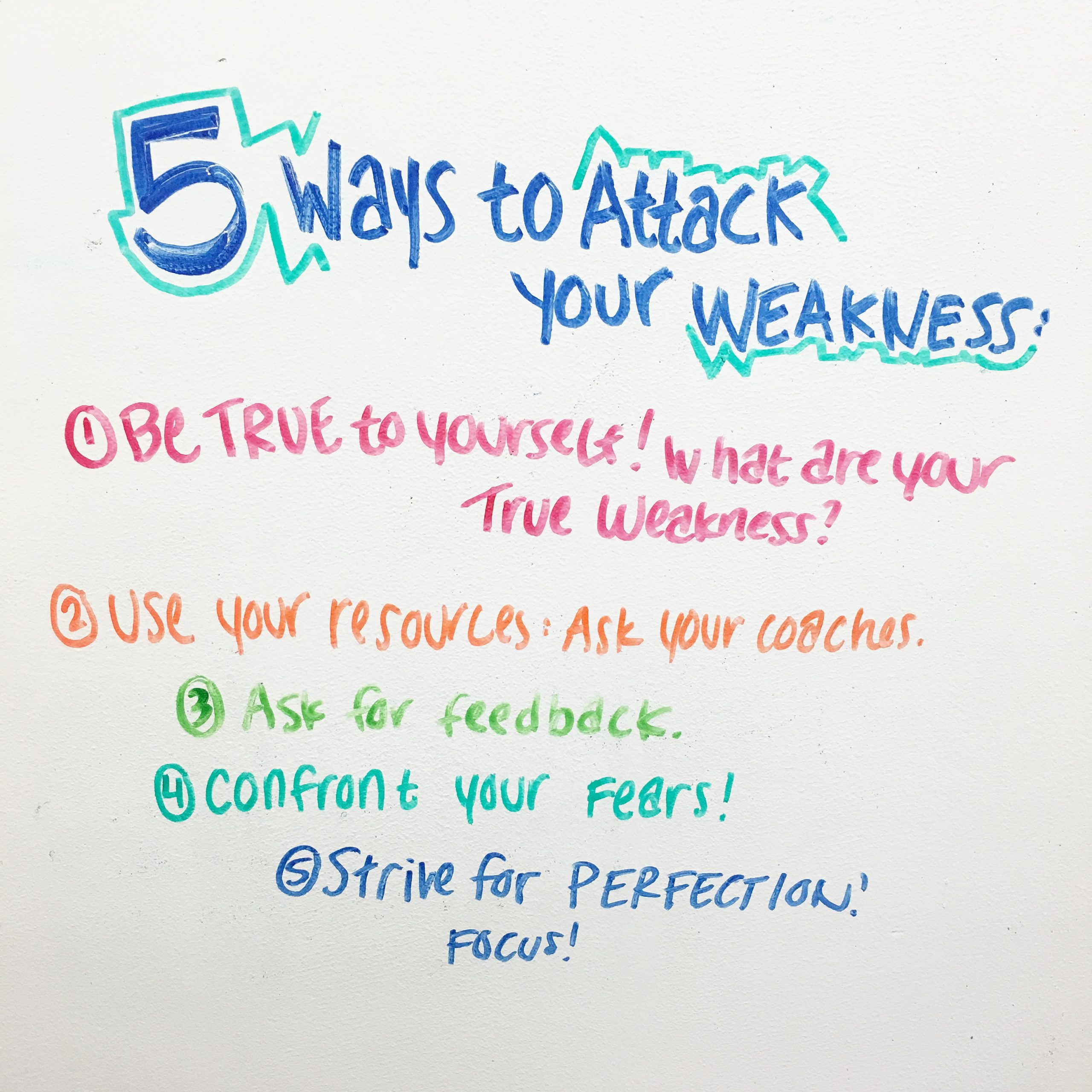 Attack Your Weaknesses