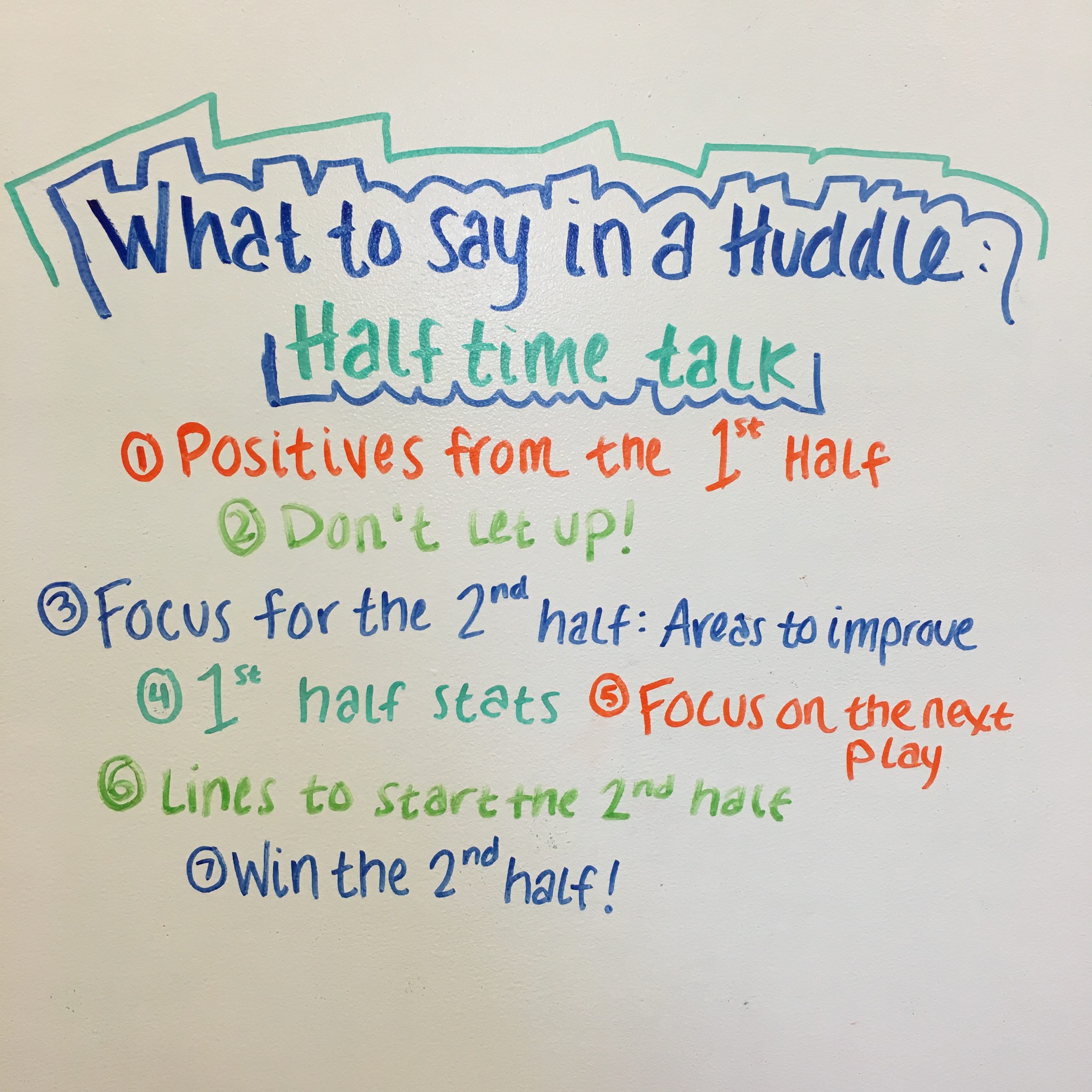 What to say in a huddle